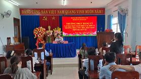 THƯỜNG TRỰC ĐẢNG UỶ GẶP MẶT CÁC BAN GIÁM HIỆU CÁC ĐƠN VỊ TRƯỜNG THCS, TIỂU HỌC, MẪU GIÁO TRÊN ĐỊA BÀN XÃ