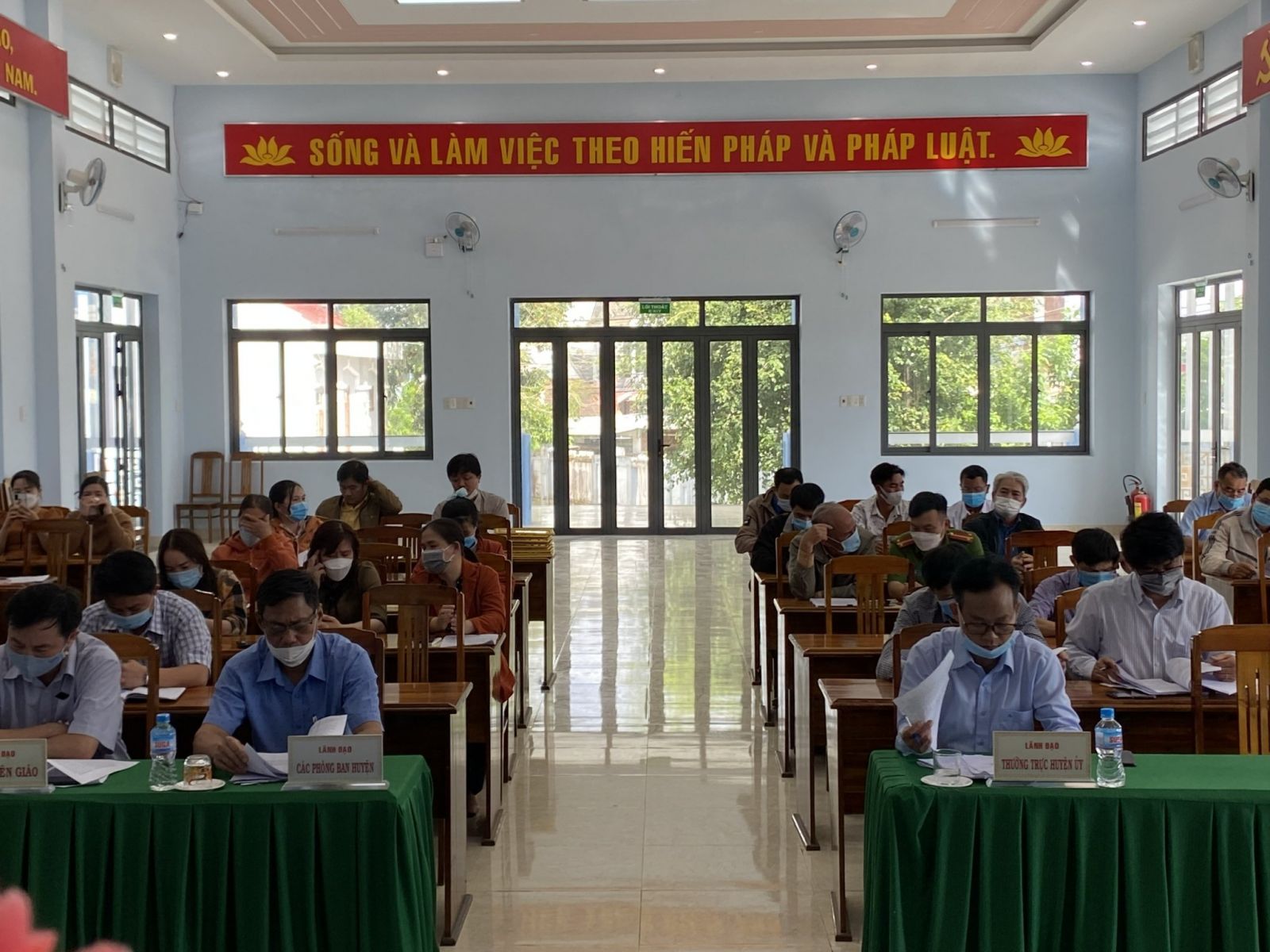 Quang cảnh Hội nghị tổng kết Đảng bộ năm 2021, triển khai phương hướng, nhiệm vụ năm 2022