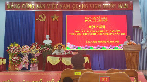 ĐẢNG ỦY UBND XÃ TỔ CHỨC TỔNG KẾT THỰC HIỆN NHIỆM VỤ NĂM 2025 VÀ TRIỂN KHAI PHƯƠNG HƯỚNG NHIỆM VỤ NĂM 2026